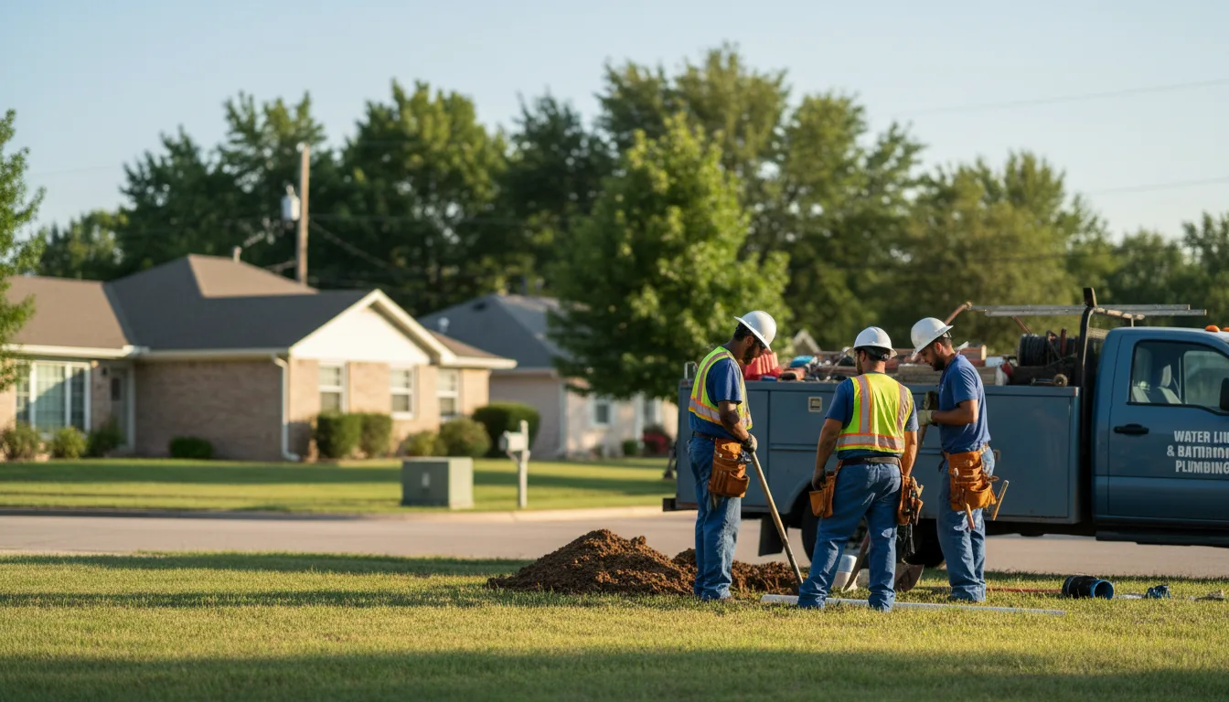 Residential water line and bathroom plumbing service in De Kalb, MO